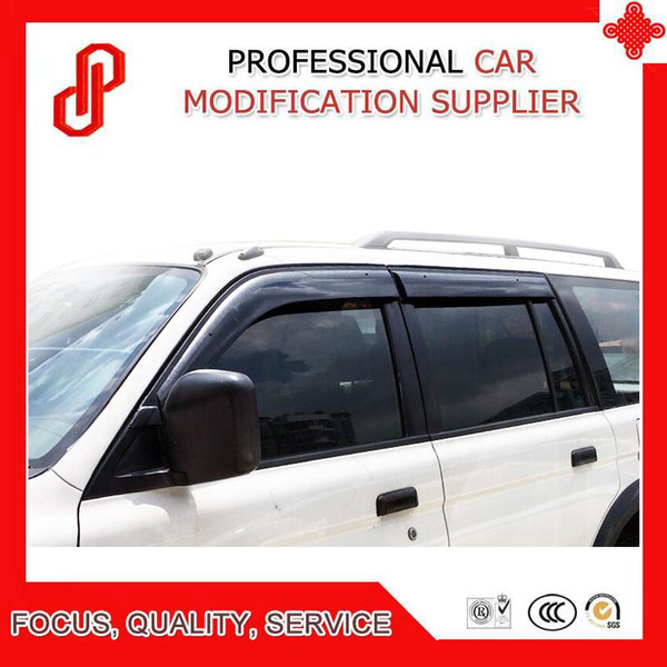 High Quality Injection molding trim vent shade rain sun wind deflector window visor for PAJERO SPORT 2003 2004 2005 2006