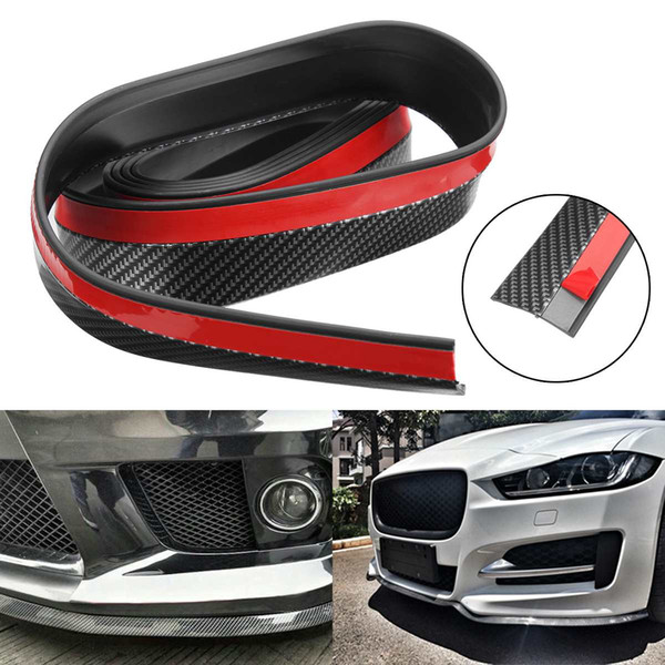 2.5M Carbon Fiber Color Car Front Bumper Spoiler Lip Splitter Protector Trim Sticker Universal