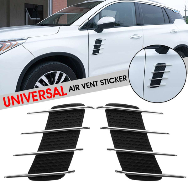 1 Pair Universal Car Bonnet Air Intake Flow Side for Fender Vent Hood Sticker Decal