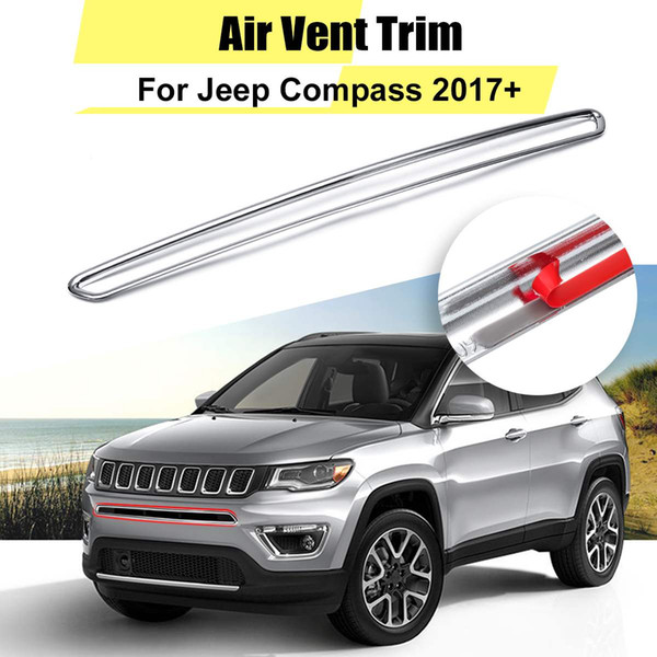 Car Air Vent Intake Trim Cover Protector Chrome ABS Decoration for Jeep for Compass 2017 2018 Car Styling Accessories