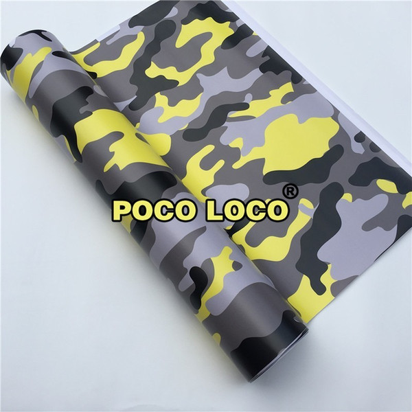 Large Yellow Tiger Camouflage Vinyl Wrap Film Car Styling Vinyl Wrap & Design Film Woodland Camouflage Vinyl Foil