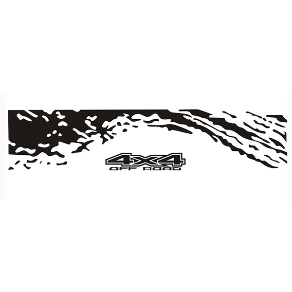 4X4 Off Road Car Sticker Auto Truck Tail Body Decorative Vinyl Decal White 1pc