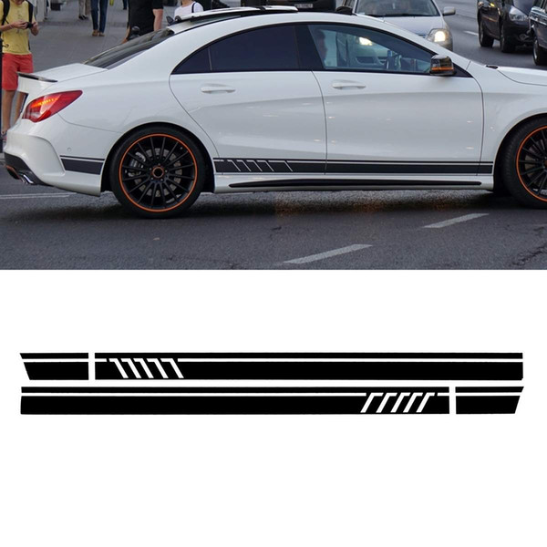 A Pair Sport Side Stripes Decal Sticker for Mercedes -Benz W117 C117 X117 CLA -AMG