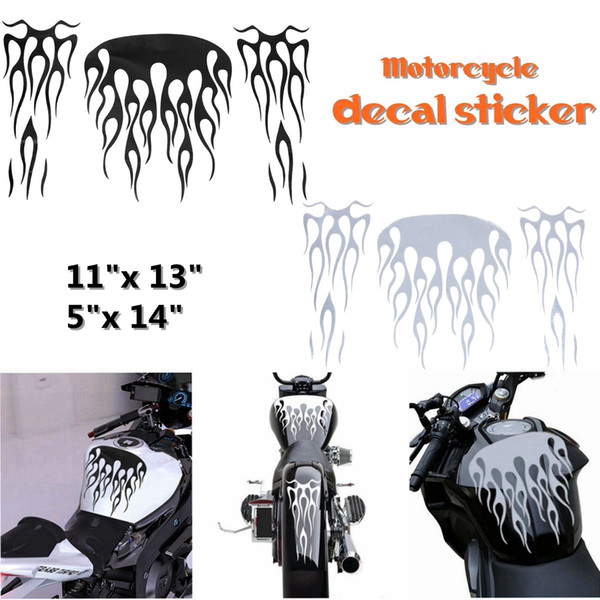 3pcs Universal Motorcycle Oil Gas Tank Rear for Fender Flare Decals Sticker 11