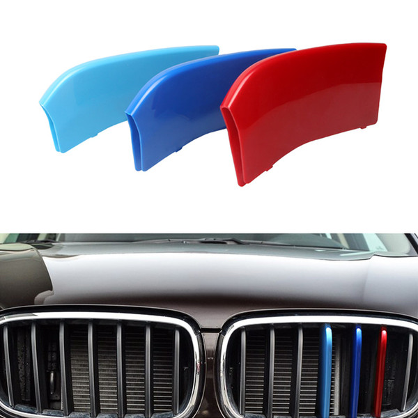 3pcs Airspeed Car 3D M Styling Front Grill Grille Trim Bumper Stripes Cover Sticker for BMW 5 Series F10 2014-2017 Car Styling