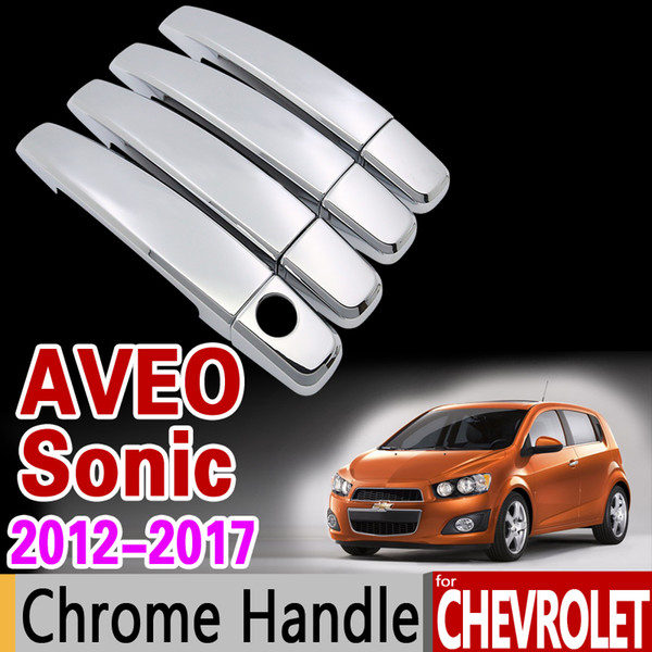 Car Chrome Door Handle Cover for Chevrolet Sonic Aveo T300 Holden Barina 2012 2013 2014 2015 2016 2017 2018 2019 Accessories