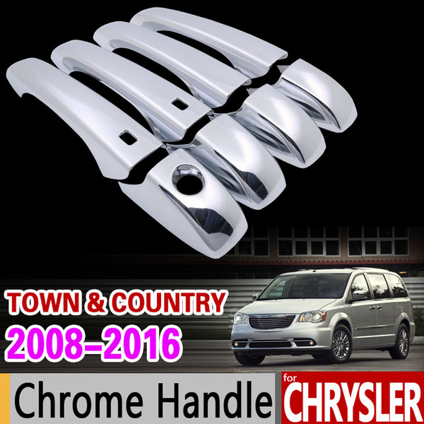 Car Chrome Door Handle Cover Trim Set for Chrysler Town & Country Lancia Voyager Dodge Caravan VW Routan Ram C/V Accessories