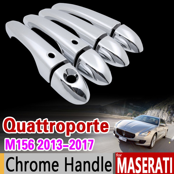 Car Chrome Door Handle Cover Trim Set for Maserati Quattroporte IV M156 2013 2014 2015 2016 2017 2018 2019 Accessories Stickers