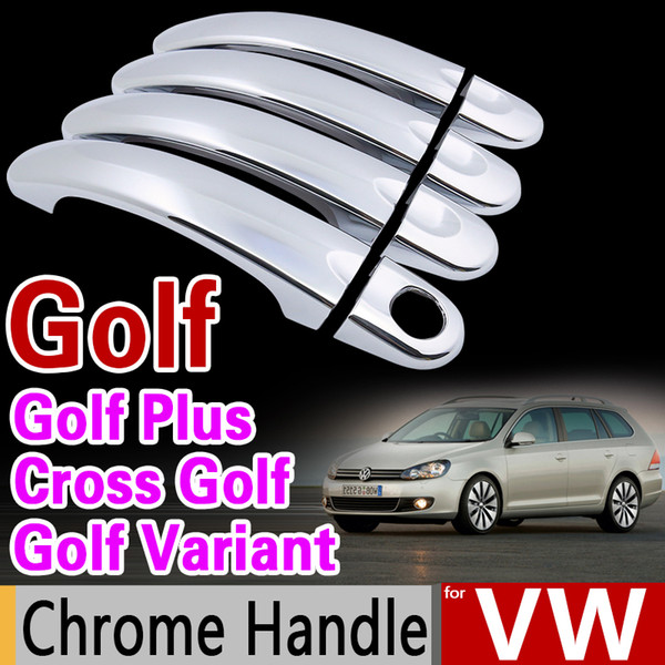 Car Chrome Door Handle Cover for Volkswagen Golf Variant Golf Plus Cross Golf VW 2004 2005 2007 2009 2010 2013 2014 Accessories