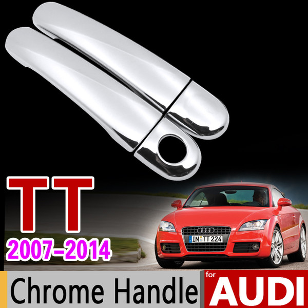 Car Chrome Door Handle Cover Trim Set for Audi TT 8j 2007 2008 2009 2010 2011 2012 2013 2014 TTS TT RS Coupe MK2 Car Accessories