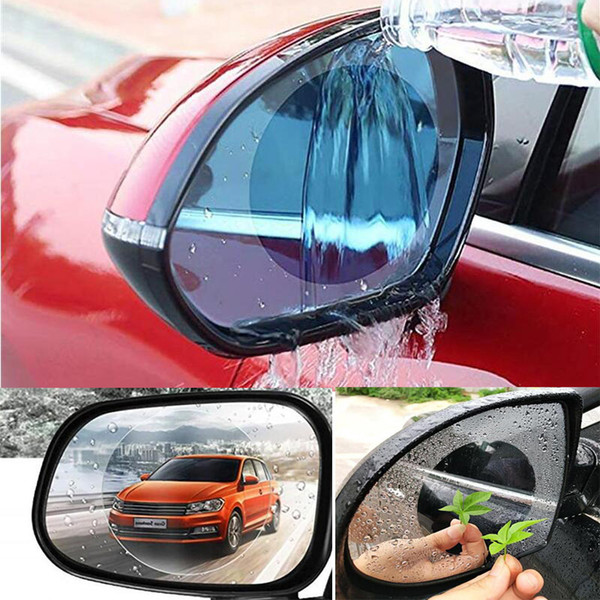 Nanometer Waterproof Car Rearview Mirror Clear Screen Protector Film Automobile SUV Rear View Rainproof Anti Fog Anti Glare 2Pcs/pack QP006