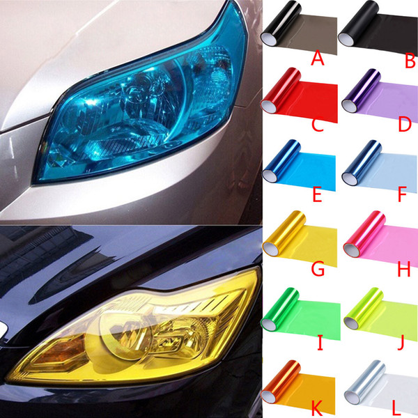 New car decoration stickers Auto Car Smoke Fog Light Headlight Taillight Tint Vinyl Film Sheet Sticker 12.18