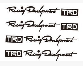 4 pcs a pack of reflective TRD handle car sticker double TRD handle sticker