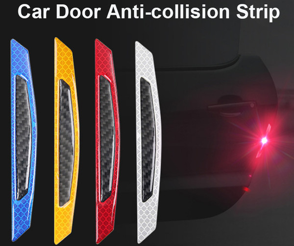 4X car door Reflective Anti Collision Warning Signs Cars Stickers Anti-Rub Strips Protection Door Auto Accessories Car Styling