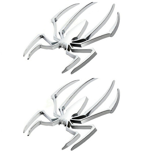 Chrome Car 3d Spider Emblems Badges Sticker for Ford GMC Chevy Chevrolet Dodge Ram Toyota Nissan Honda Truck SUV 10 Pcs/Lot