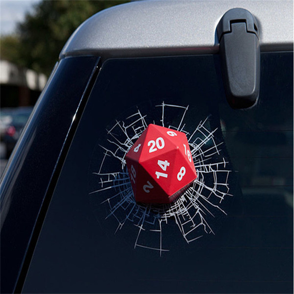 Wholesale 30 PCS Mini 3D Dice Glass Auto Car Window Sticker Decal Decoration Thing
