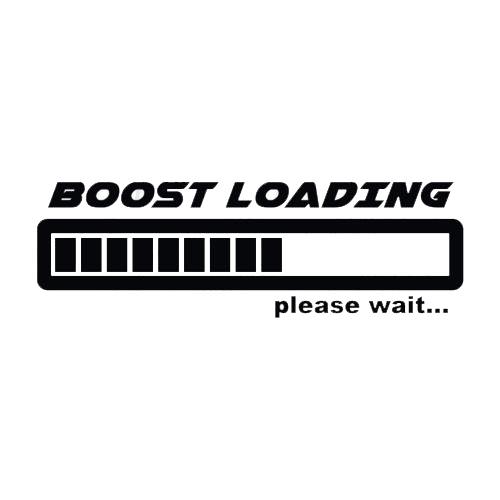 boost loading vinyl sticker car window decal black/silver CA-3013