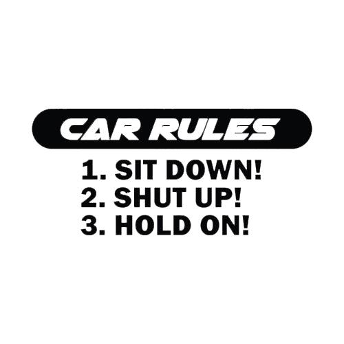 20*9.1CM car rules prohibition funny car sticker decal for window