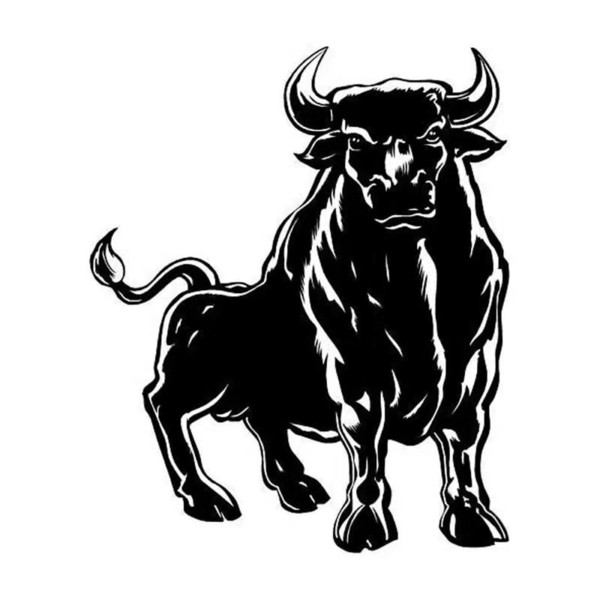 Wild bull reflective animal fornute and power pattern car sticker decal ca-3010