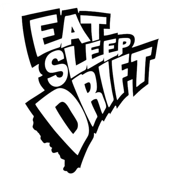 13*15CM EAT SLEEP DRIFT Funny Vinyl Decal Car Sticker Black/Silver CA-1240