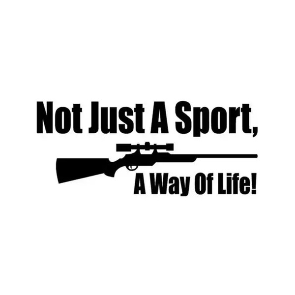 20*8.6CM Personility Gun NOT JUST A SPORT A WAY OF LIFE Fashion Personality Hunting Vinyl Decal Car Sticker Black/Silver CA-1251