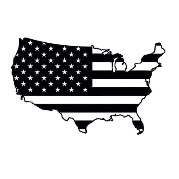 22*14.5CM map of America USA flag removable vinyl car sticker CA-5000