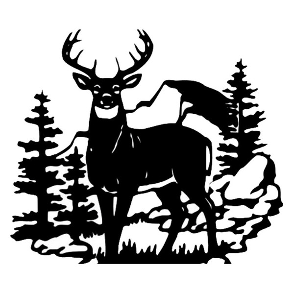 26.2*22.6CM natural style wild deer hunting car door decal CA-100