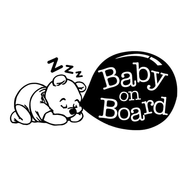 Baby on board cute fashion car sticker tail warning logo decal CA-217