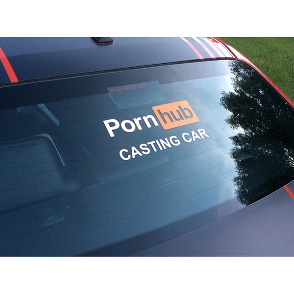 30*14 CM pornhub casting car window sticker funny adult decal CA-1005