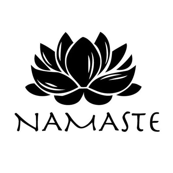 30*21CM FREE SHIPPING Lotus Namaste Vinyl Wall Decal Stickers, meditation yoga wall Sickers Black/silver CA-1025