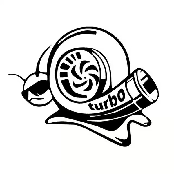 17.8*14.1CM Funny Turbo Super Snail Vinyl Decal Car Sticker Black/Silver CA-1228