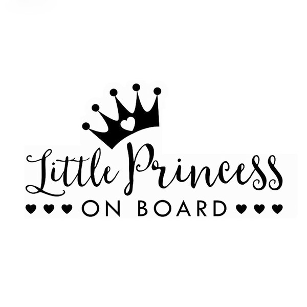 little princess on board safty car sticker black/silver CA-88