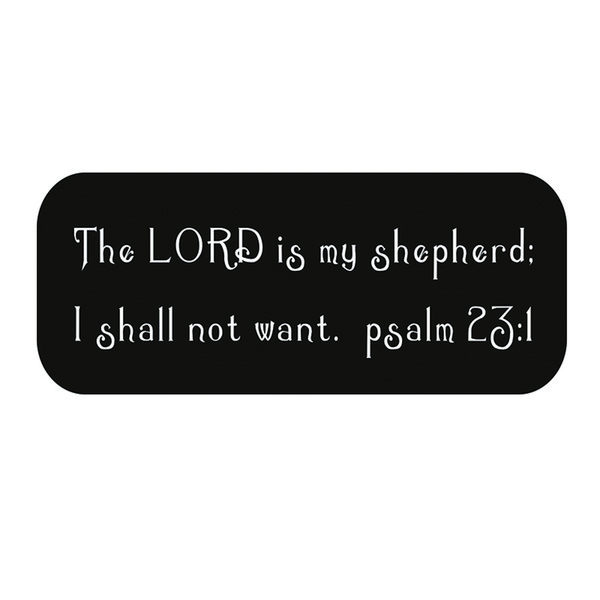 15*5 CM Classical old fashion Chrisitan blessing word holy bible word psalm 23:1 laptop sticker car sticker CA-334