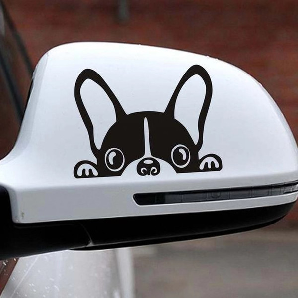 1 pair 10*7.5CM French bulldog pet style car rearview mirror car decor CA-