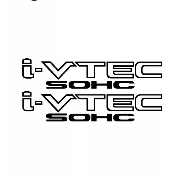 20*4.2CM Personality I-VTEC SOHC Window Vinyl Decal Car Sticker Black/Silver CA-1264