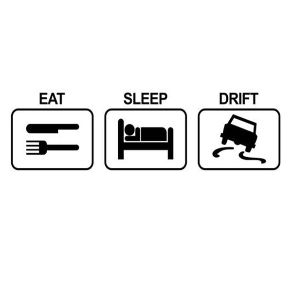 17.5*4.5CM EAT SLEEP DRIFT simplicity racing style car sticker CA-1218