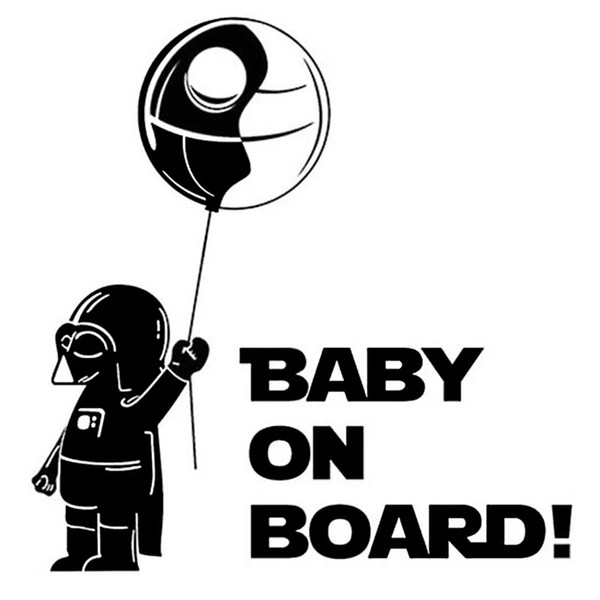 14.6*15CM Cool Baby Play Role laying Funny Baby On Board Decal vinyl Car Stickers CA-1089