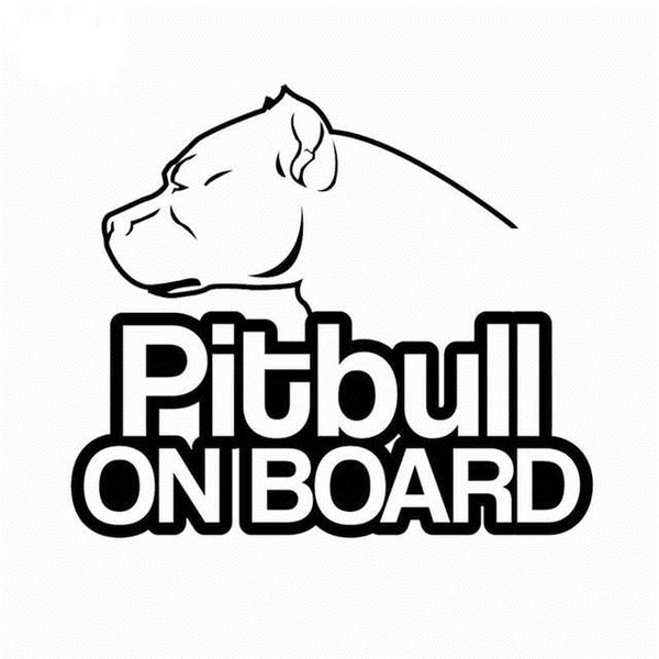 16*13.9CM pitbull on board funny vinyl reflective car sticker CA-651