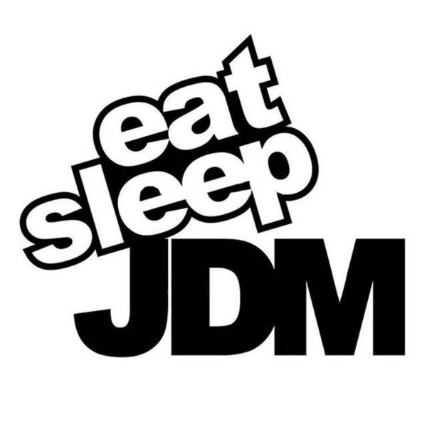 Eat sleep JDM humor funny decal car sticker black/silver CA-644