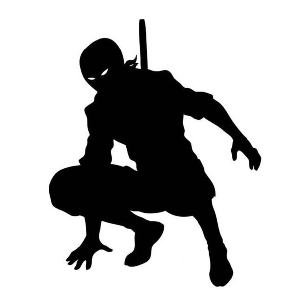 bardian samurai ninja shadow warrior fighter vinyl car sticker balck/silver ca-635