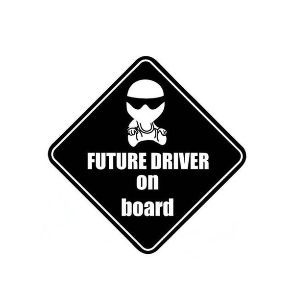 Future driver on board creative lovely childish style decorative car sticker CA-487