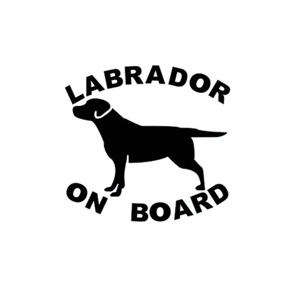 10.4*10CM Labrador on board funny can window bumper vinlu car sticker CA-668