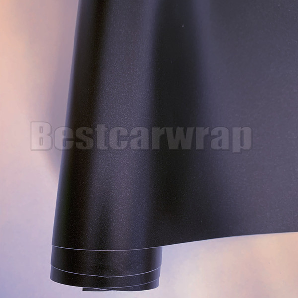 Black Matte Metalic Vinyl wrap FOR Whole Car Wrap with air Bubble Free vehicle wrap covering film With Low tack glue 3M quality 1.52x20m