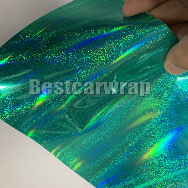 Mint green Rainbow Neo Chrome holographic Vinyl Wrap For car wrap with Air bubble Free for Car covering hologram stickers 1.52x20m/Roll