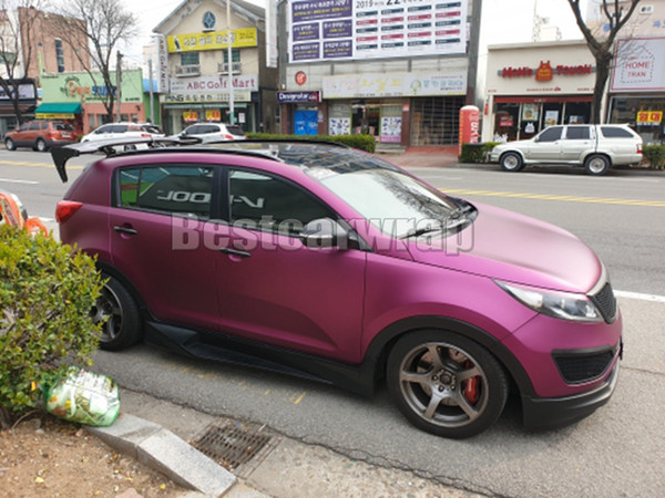 Ice Violet Satin Matte chrome Viny For Car Wrap With Air release For Car styling Unique Wrapping Sticker Cover 1.52x20m 5x67ft