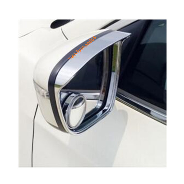 High quality for Nissan Qashqai 2016 2017 car rear Rearview Side glass Mirror trim frame Rain Shield Sun Visor Shade ABS chrome 2pcs