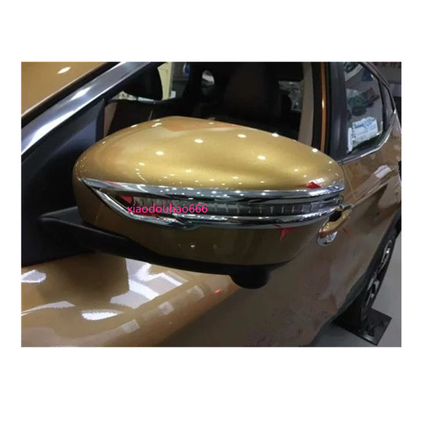 High quality for Nissan Qashqai 2016 2017 decoration Car styling sticker rear view Rearview Side glass Mirror Cover trim frame lamp 2pcs