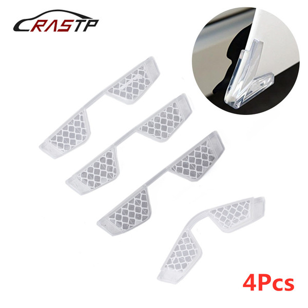 RASTP-Universal 4 PCS Car Door Protection Bumper Anti-Scratch Protection Edge Strip Sticker Guard Anti-Collision Protector RS-LKT026