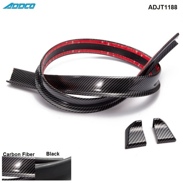 Tansky - Black Carbon Fiber 4.9ft(150cm/1.5m) 45MM Car Body Trunk Rear Roof Lip Spoiler Wing Trim Mould Sticker ADJT1188