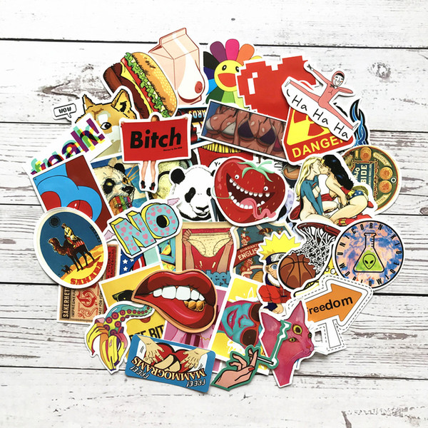 100pcs lot JDM decal Sexy Cool Stickers for Graffiti Car Covers Skateboard Snowboard Motorcycle Bike Laptop Car Styling Accessories